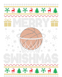 Merry Swishmas Ugly Christmas Sweater Basketball Christmas Gift Women's Strappy Tank