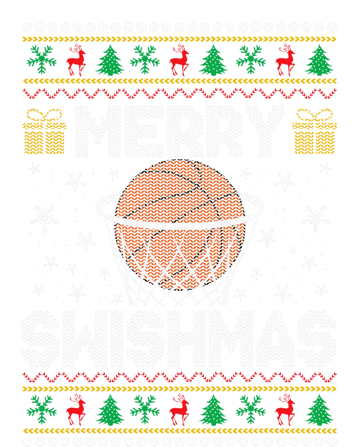 Merry Swishmas Ugly Christmas Sweater Basketball Christmas Gift Women's Strappy Tank