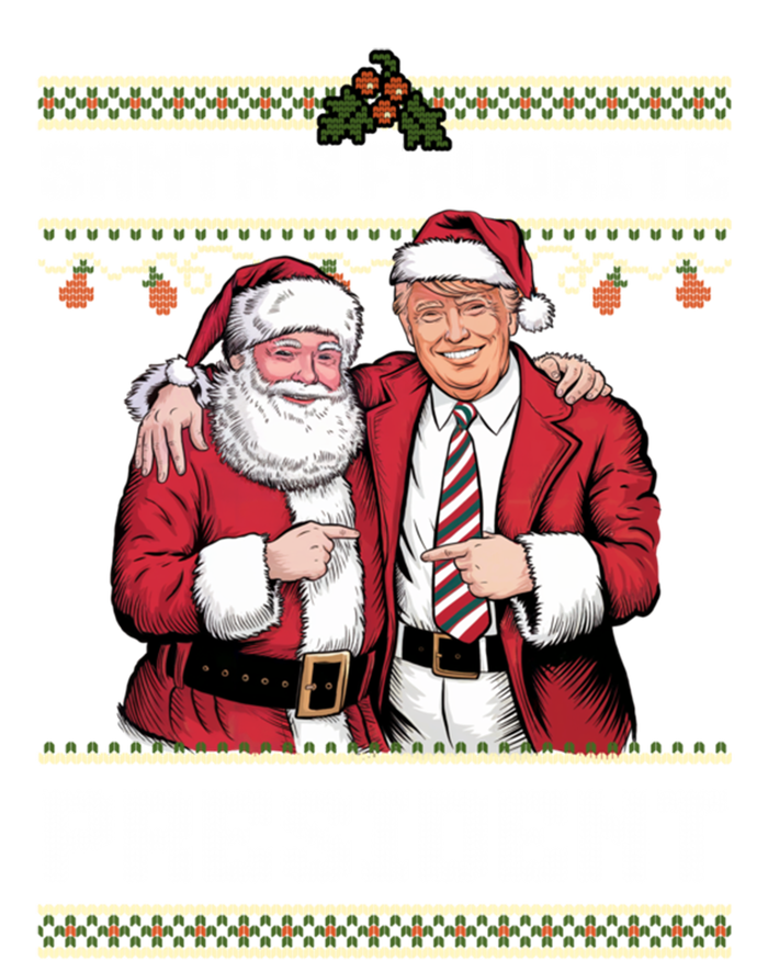 Ugly Christmas SantaS Favorite President Gift Zip Tote Bag