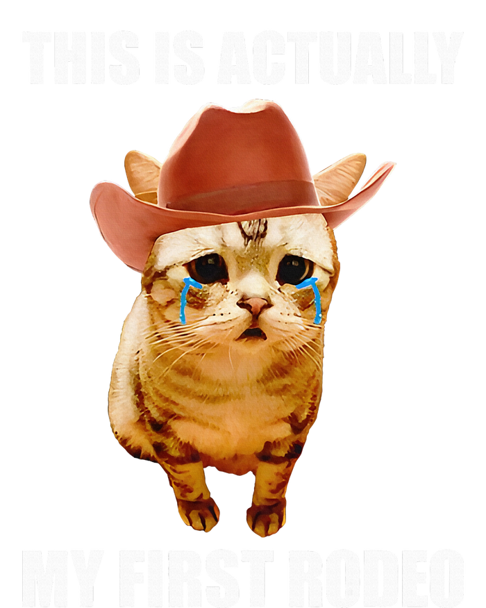 This Is Actually My First Rodeo Cowboy Cat Meme T-Shirt