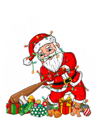 Funny Santa Playing Baseball Christmas Tree Lights Xmas Pjs Great Gift T-Shirt