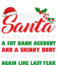 Dear Santa Fat Bank Account Skinny Body Fun Xmas Adult Humor Sustainable Beanie