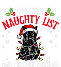 On The Naughty List And I Regret Nothing Cat Christmas Funny T-Shirt