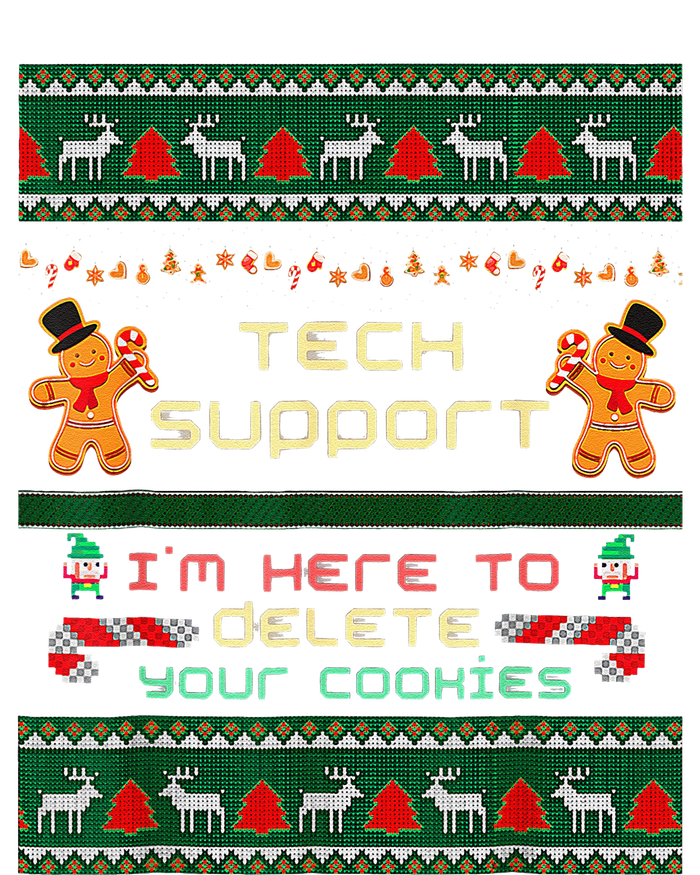 Tech Support IM Here To Delete Your Cookies Christmas Cooling Performance Crew T-Shirt