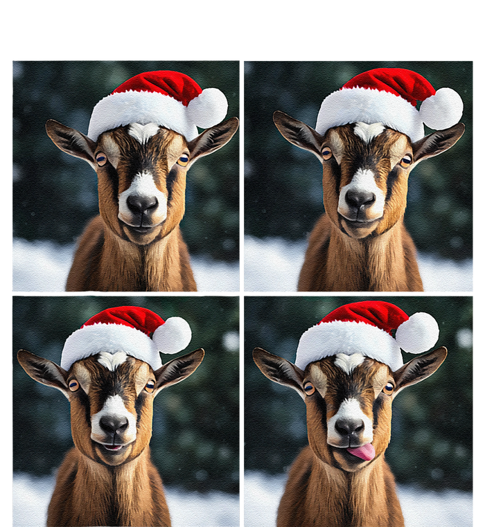 Pygmy Goat Selfie Christmas Goat Santa Hat Holiday Costume Yupoong Adult 5-Panel Trucker Hat