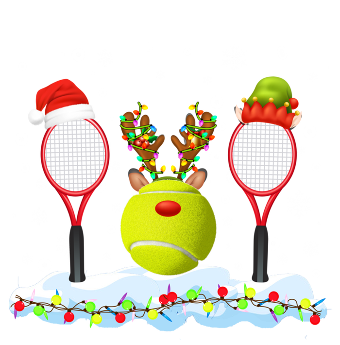 Santa Elf Reindeer Tennis Xmas Lights Tennis Player Gift T-Shirt