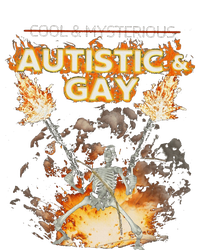 Autistic And Gay Skeleton Funny T-Shirt