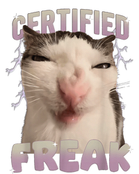 Meme Cat Certified Freak Eat Cement Cursed Cat Funny T-Shirt