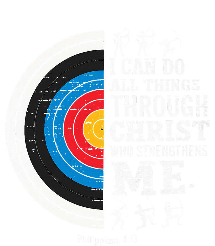 Christian Archery I Can Do All Things Religious Faith Striped Beanie with Solid Band