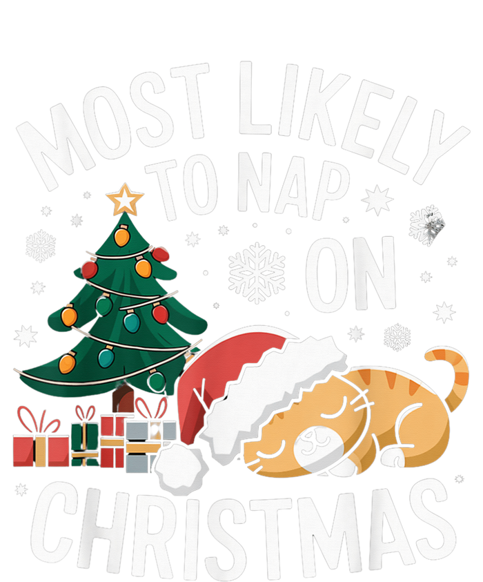 Most Likely To Nap On Christmas Matching Family Christmas T-Shirt