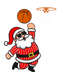 Christmas Santa Claus Dunking A Basketball Funny Xmas Great Gift Women's T-Shirt