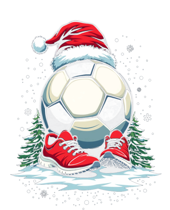 Christmas Soccer Ball Santa Hat Funny Soccer Player Xmas Gift T-Shirt