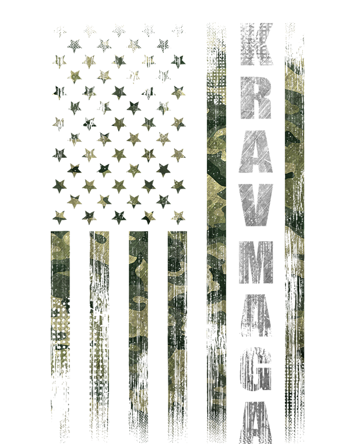 Krav Maga Usa American Flag Camo Fan Vintage Women's Tri-Blend 3/4-Sleeve Raglan Shirt