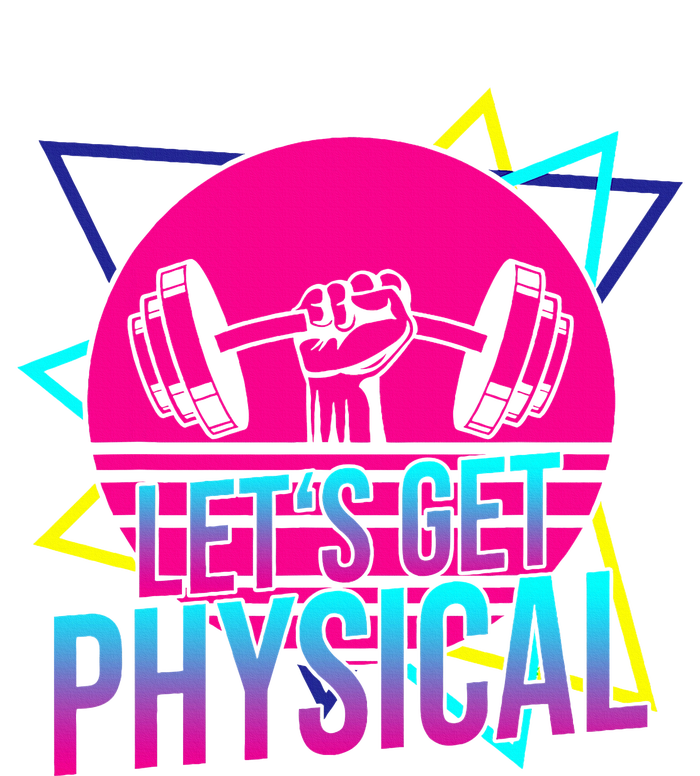 Lets Get Physical Gym Fitness 80S Workout Drawstring Bag