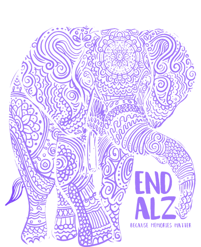 Purple Elephant Alzheimer Awareness T-Shirt