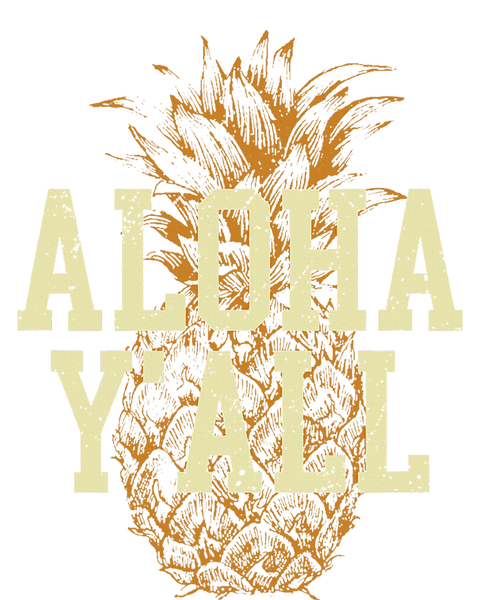 Aloha Yall Pineapple Vacation Hawaiian Tie-Dye Long Sleeve Shirt