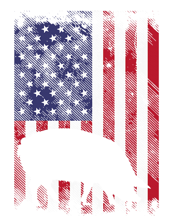 American Flag Pig Vintage Farm Animal Patriotic Farmer Full-Length Apron With Pockets