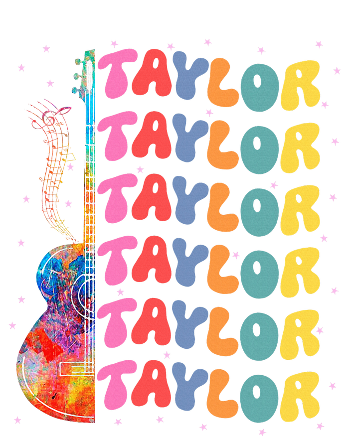 Girl Retro Taylor First Name Personalized Groovy 80S Women's Perfect Tri Tunic Long Sleeve Shirt