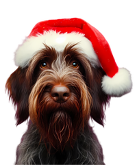 Wirehaired Pointing Griffon With Santa Hat Christmas Dog Mom Gift Softstyle Adult Sport Polo