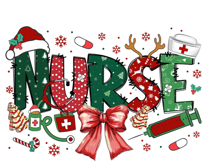 Nurse Christmas Coquette Bow Nicu Icu Rn Er Nurse Life Gift T-Shirt