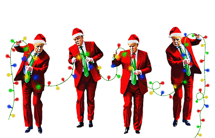 Funny Trump Dance Santa Claus Christmas Xmas Pajamas Holiday T-Shirt