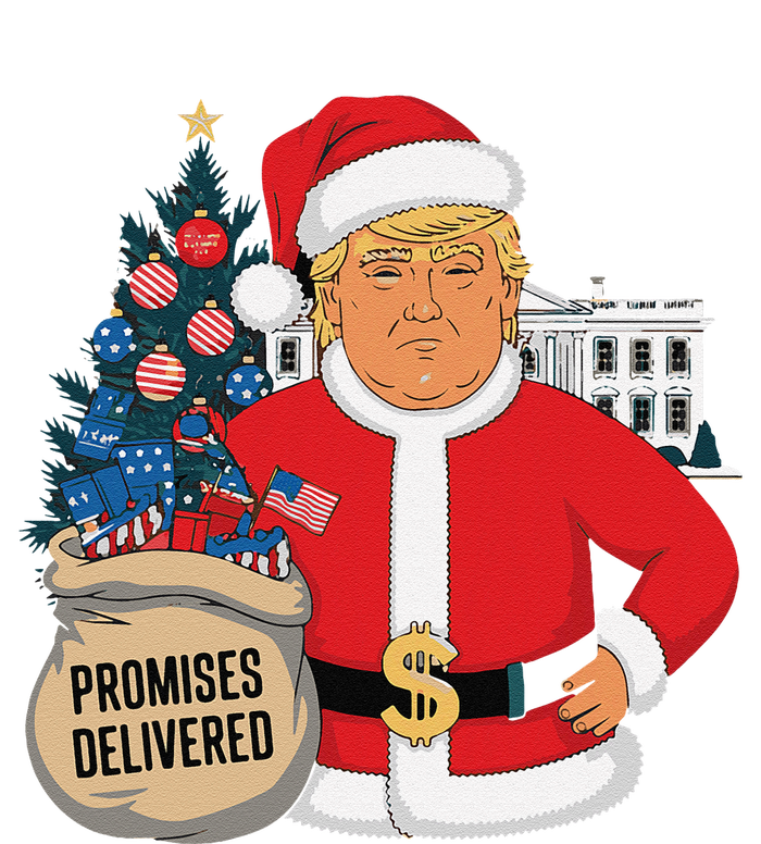 Donald Trump Santa – Patriotic Christmas Promises Delivered T-Shirt