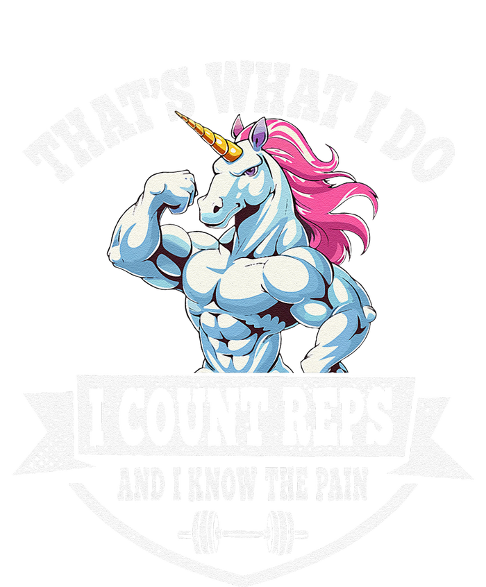 I Count Reps Funny Unicorn Workout Training T-Shirt