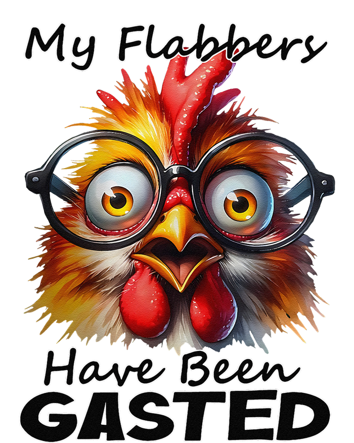 Funny Chicken My Flabbers Have Been Gasted Retro Graphic T-Shirt