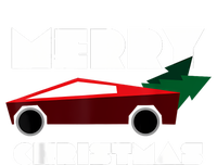 Futuristic Cyber Red Truck Pickup Christmas Tree V-Neck T-Shirt