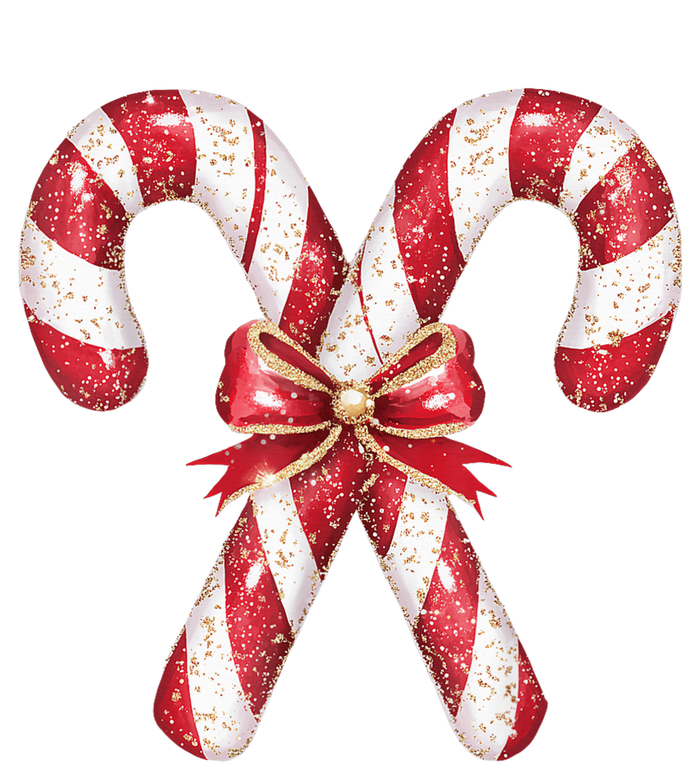 Retro Coquette Bow Candy Cane Christmas Season Tote Bag