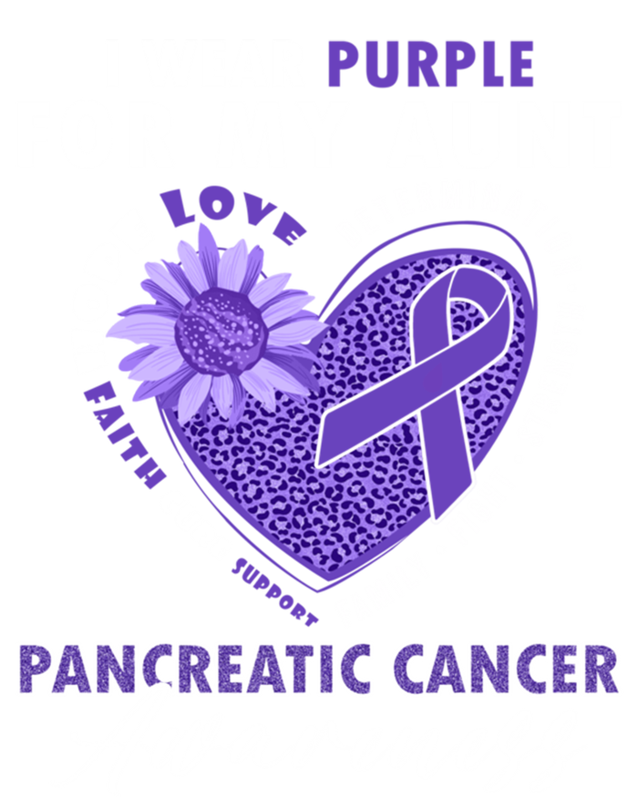 I Wear Purple For My Aunt Pancreatic Cancer Awareness Funny Gift T-Shirt