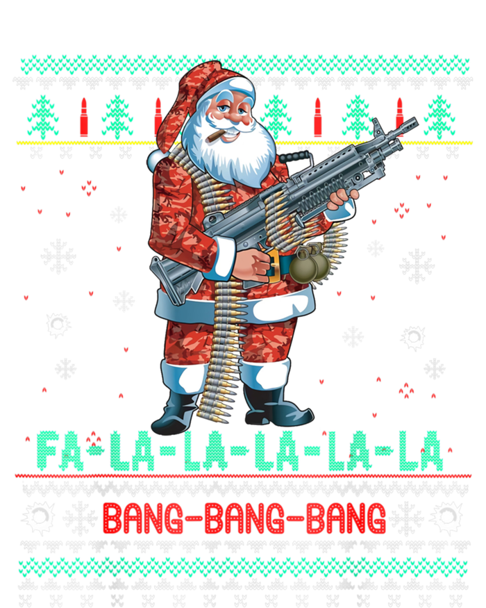 Machine Santa Claus Gun Lover Ugly Christmas Gift T-Shirt