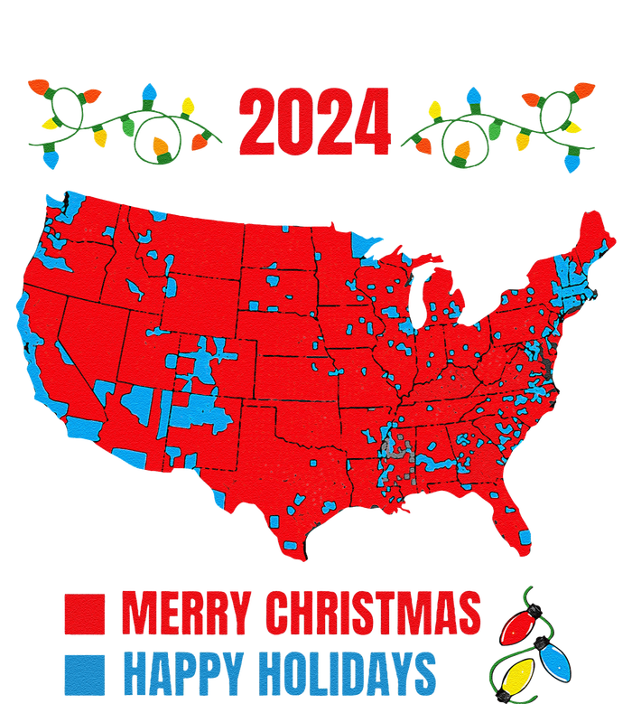 2024 Electoral Map Merry Christmas Trump Landslide Holiday Yupoong Adult 5-Panel Trucker Hat