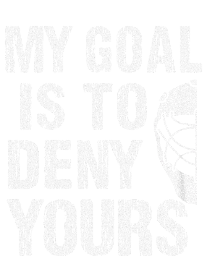 Funny My Goal Is To Deny Yours Hockey Goalie Ice Hockey (3) Sustainable Beanie