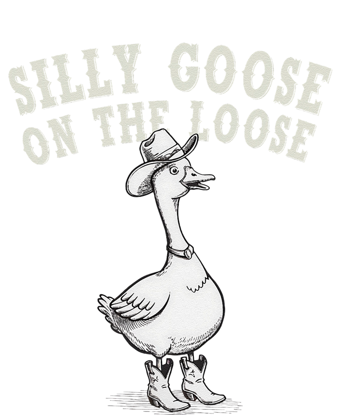 Funny Cute Goose Cowboy Goose Lover Silly Goose On The Loose Cooling Performance Long Sleeve Crew