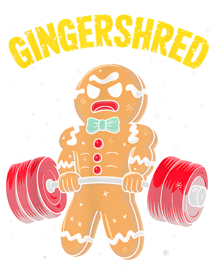 Gingershred Funny Gingerbread Man Gym Bodybuilding Christmas T-Shirt