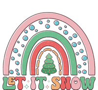 Let It Snow Rainbow And Christmas Tree Graphic Baby Bodysuit