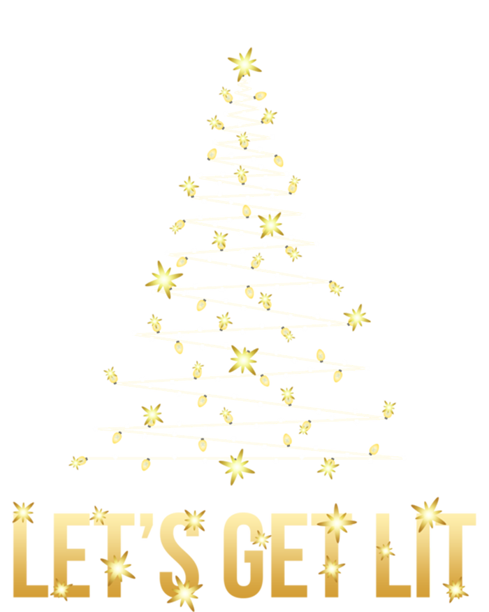 Lets Get Lit Christmas Xmas Tree Lights Gift T-Shirt