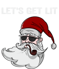 LetS Get Lit Adult Funny Christmas Xmas Pajama Santa Smoker Gift T-Shirt