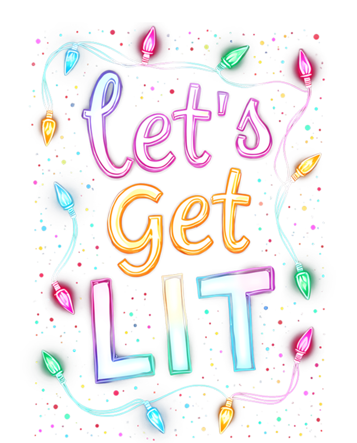 LetS Get Lit Christmas Lights Festive Party Design Gift Valucap Bio-Washed Visor