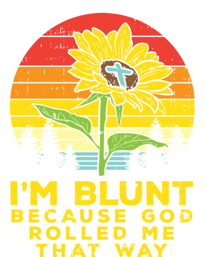 Sunflower Blunt God Rolled Me Jesus Religious Christian Gift Bumper Sticker