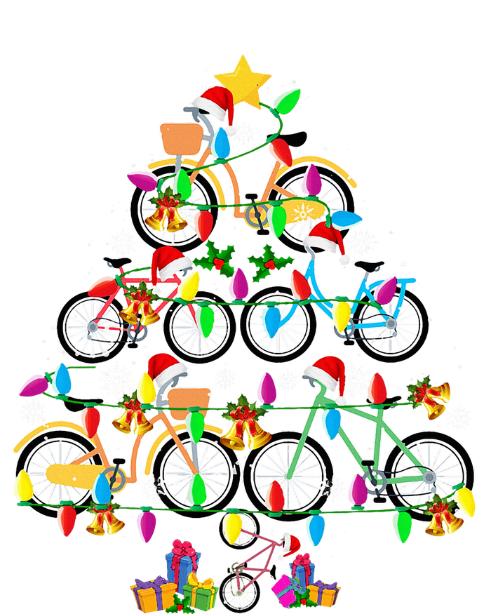 Bicycle Christmas Tree Funny Santa Bicycle Lover Biker Gifts T-Shirt