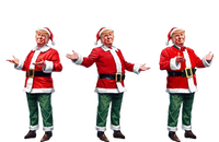 Santa Trump Dance Funny Trump Christmas Elf Santa Claus Xmas T-Shirt