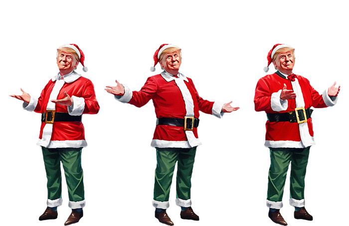 Santa Trump Dance Funny Trump Christmas Elf Santa Claus Xmas T-Shirt