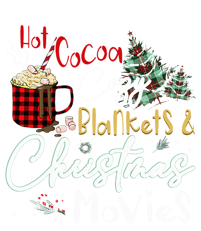 Hot Cocoa Cozy Blanket Christmas Movies Plaid Holidays Funny Pajama Set