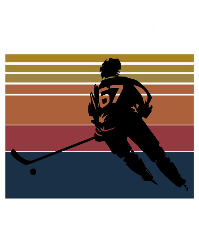 Best Pucking Dad Ever Funny Fathers Day Hockey Pun Gift T-Shirt