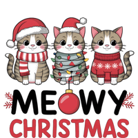 Meowy Christmas Cute Cat Merry Xmas Holiday Graphic Gift Women's V-Neck T-Shirt