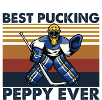 Best Pucking Peppy Ever Funny Hockey Grandpa Saying Cool Gift Women's Tri-Blend 3/4-Sleeve Raglan Shirt