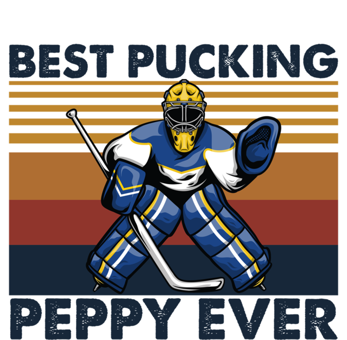 Best Pucking Peppy Ever Funny Hockey Grandpa Saying Cool Gift Women's Tri-Blend 3/4-Sleeve Raglan Shirt