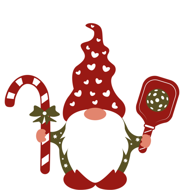 Christmas Gnome With Candy Cane And Pickleball Funny Gift T-Shirt